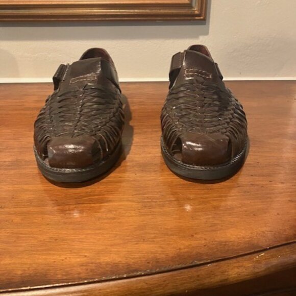 Deer Stags Huarache Sandal Dark Brown- Excellent Condition-Size 8.5 - Picture 2 of 5